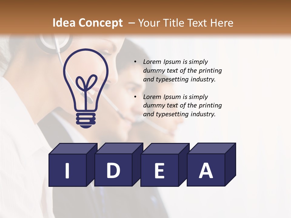 Handsfree Assistance Call Center PowerPoint Template