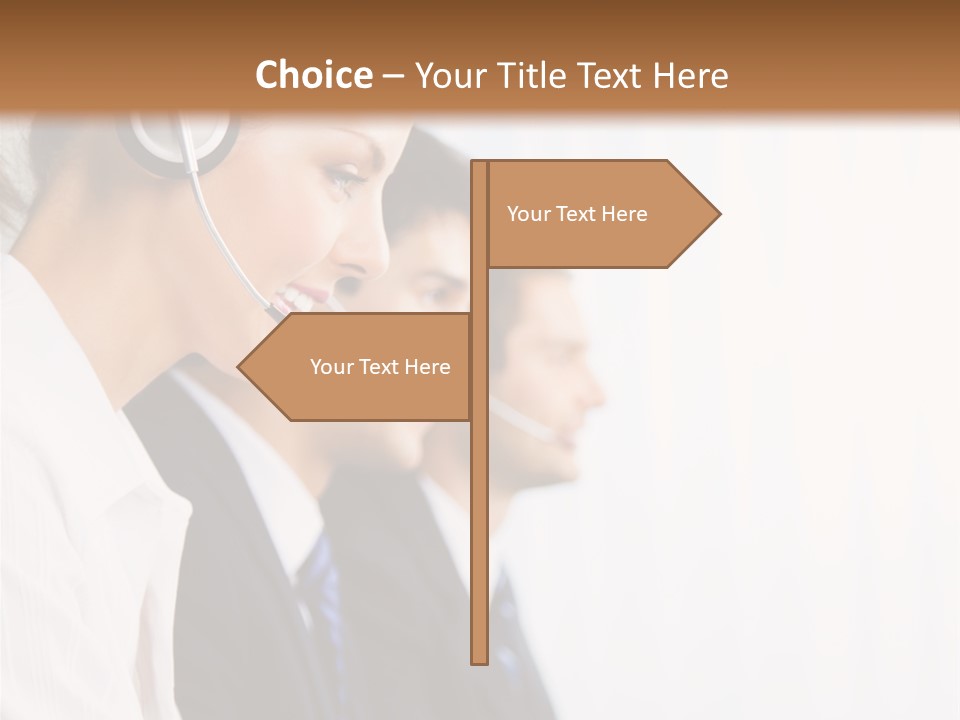 Handsfree Assistance Call Center PowerPoint Template