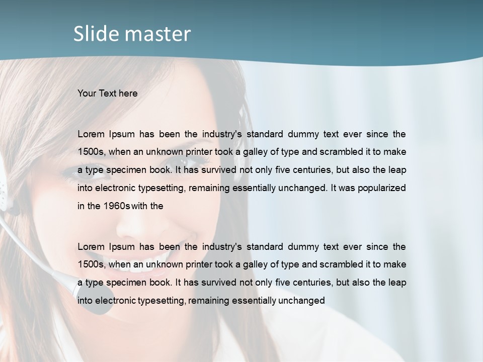 Operator Female Reception PowerPoint Template