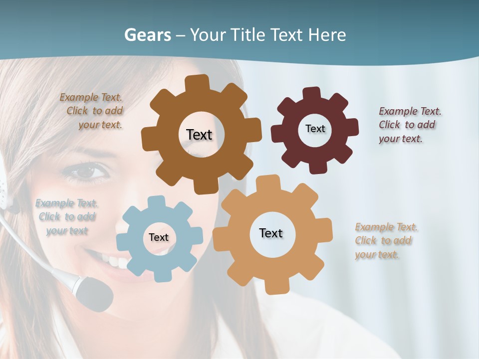 Operator Female Reception PowerPoint Template