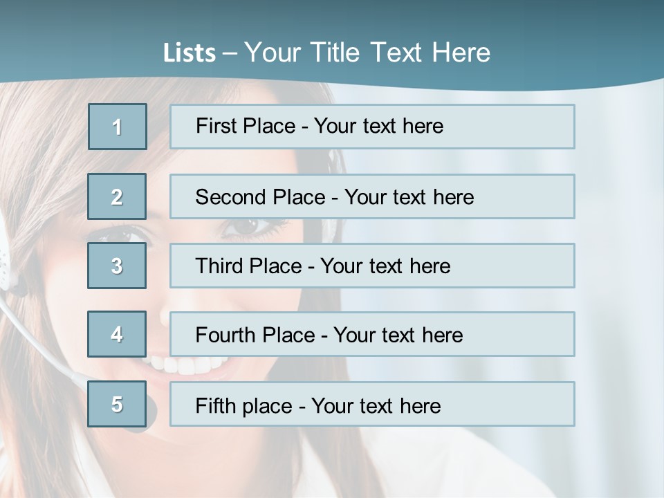 Operator Female Reception PowerPoint Template