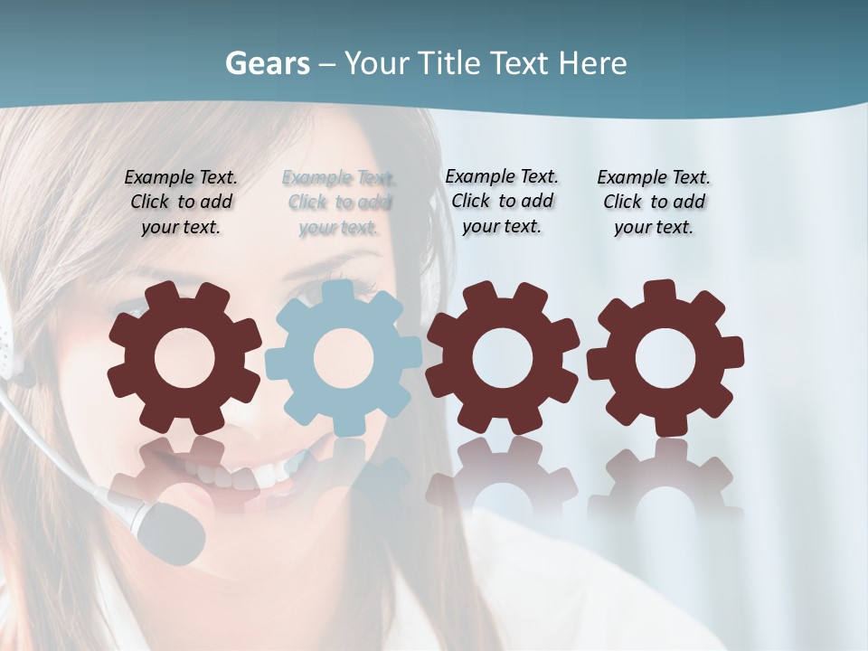 Operator Female Reception PowerPoint Template