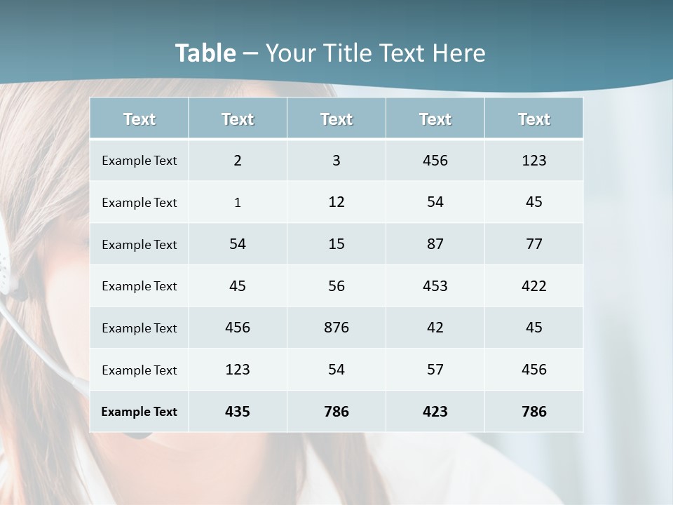 Operator Female Reception PowerPoint Template