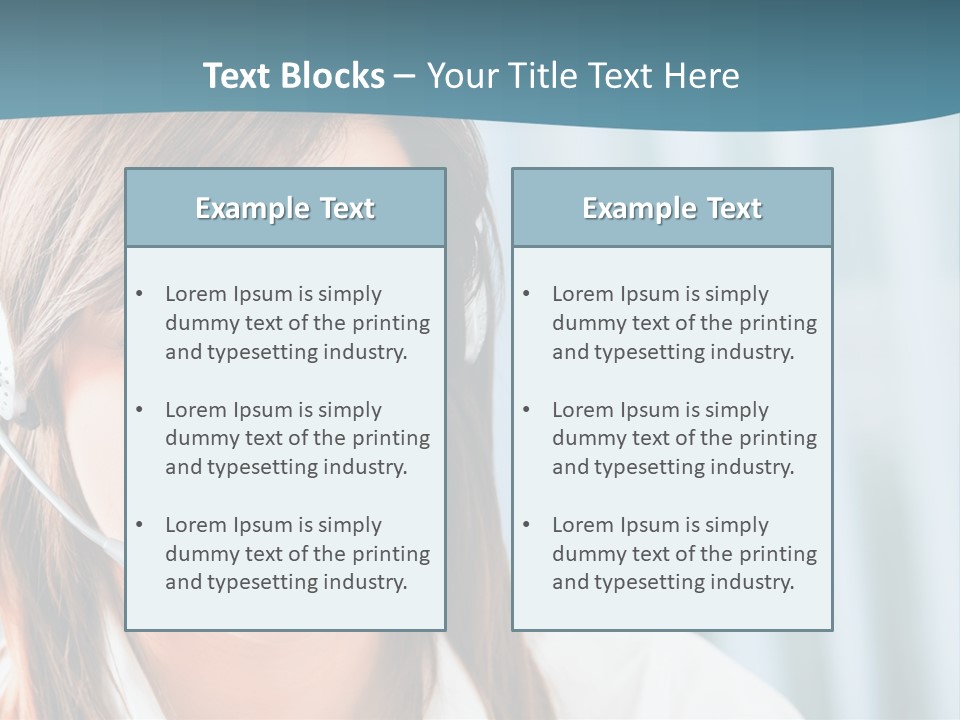 Operator Female Reception PowerPoint Template