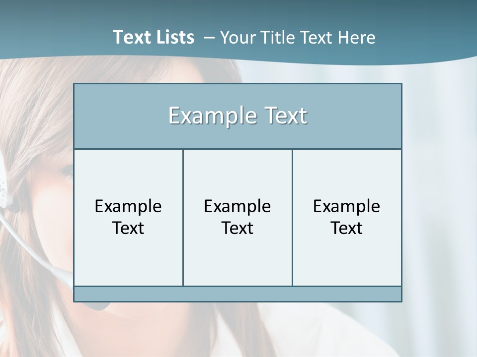 Operator Female Reception PowerPoint Template