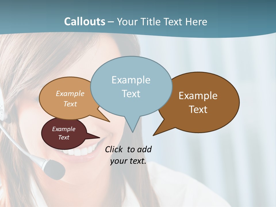 Operator Female Reception PowerPoint Template