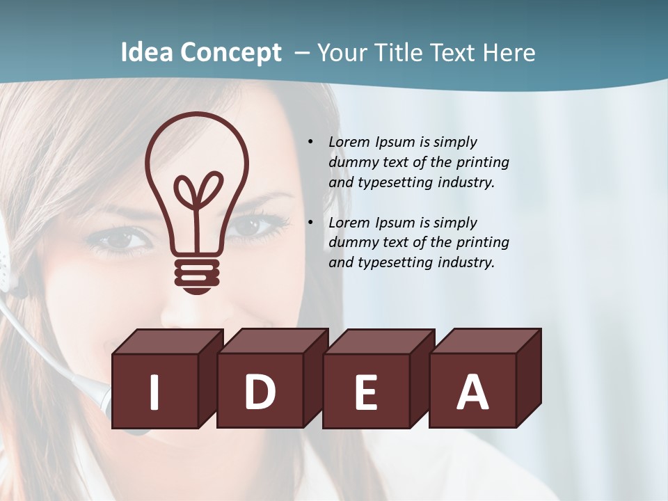 Operator Female Reception PowerPoint Template