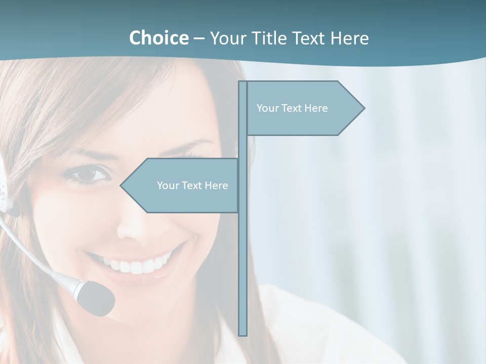 Operator Female Reception PowerPoint Template