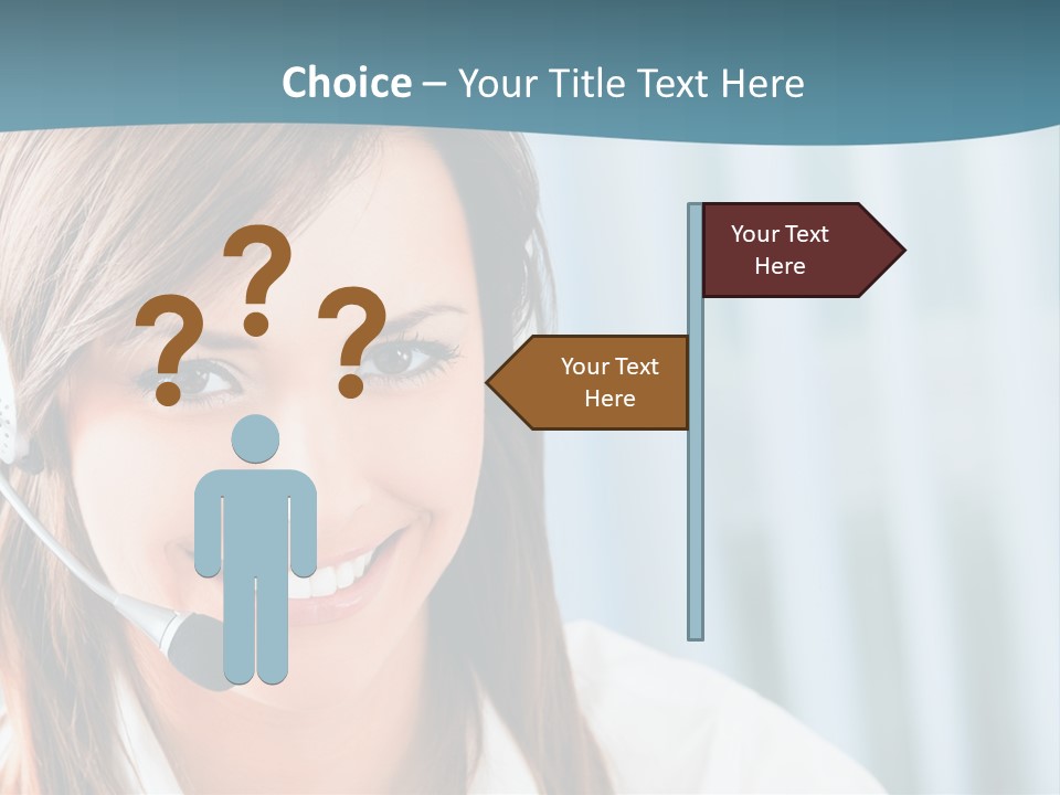 Operator Female Reception PowerPoint Template