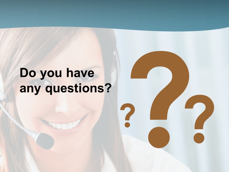 Operator Female Reception PowerPoint Template