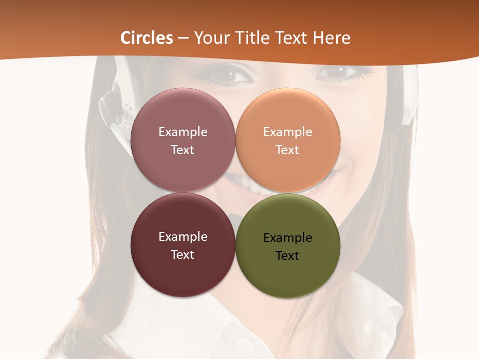 Smile Communication Headset PowerPoint Template