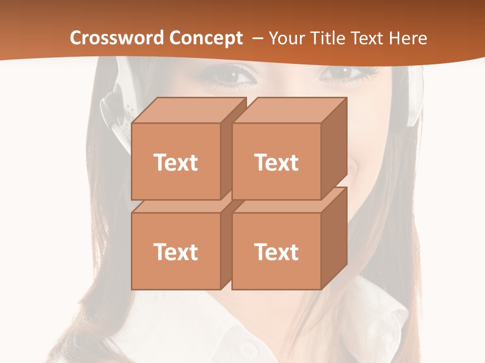 Smile Communication Headset PowerPoint Template