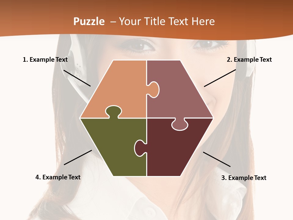 Smile Communication Headset PowerPoint Template