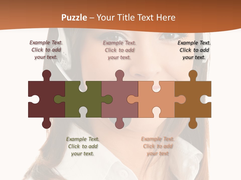 Smile Communication Headset PowerPoint Template