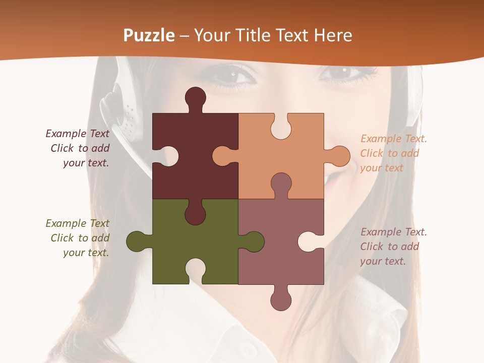 Smile Communication Headset PowerPoint Template