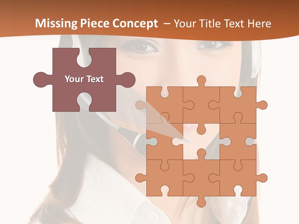 Smile Communication Headset PowerPoint Template