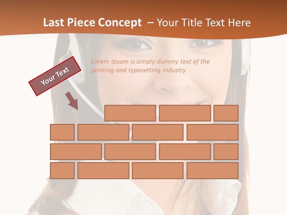 Smile Communication Headset PowerPoint Template