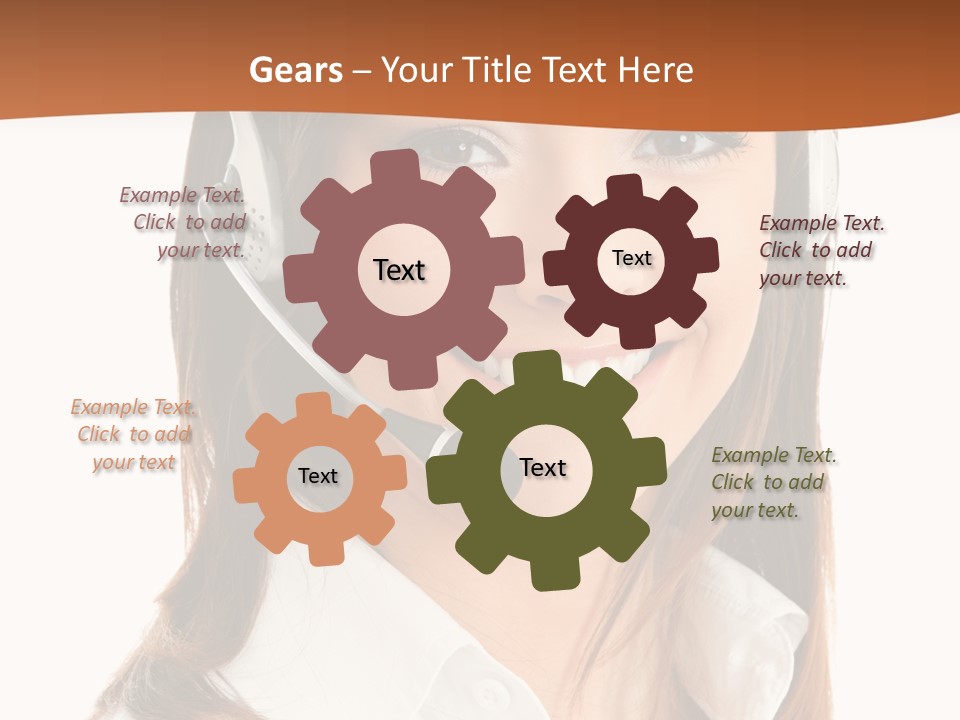 Smile Communication Headset PowerPoint Template