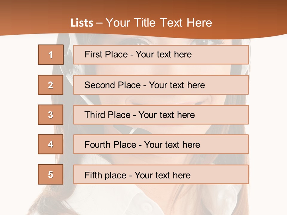 Smile Communication Headset PowerPoint Template