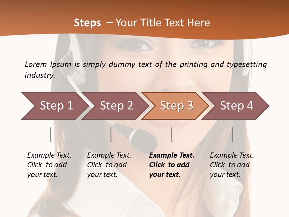 Smile Communication Headset PowerPoint Template