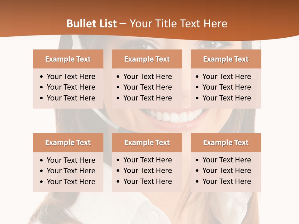 Smile Communication Headset PowerPoint Template
