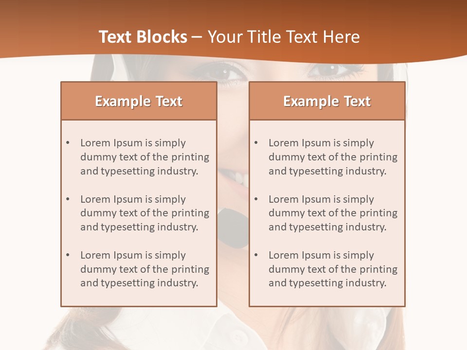 Smile Communication Headset PowerPoint Template