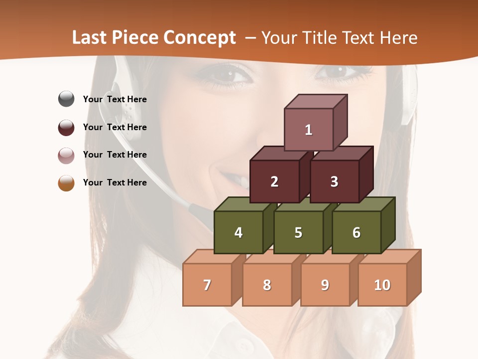 Smile Communication Headset PowerPoint Template