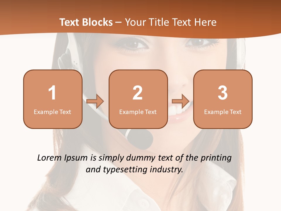 Smile Communication Headset PowerPoint Template