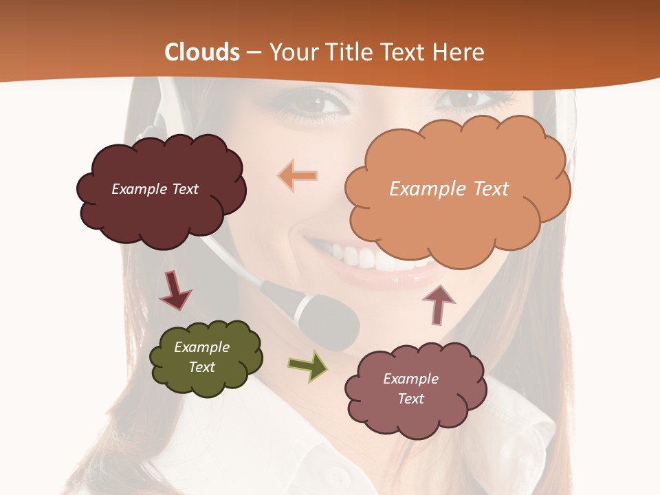 Smile Communication Headset PowerPoint Template