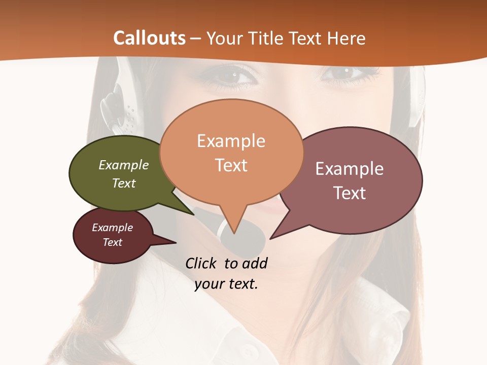 Smile Communication Headset PowerPoint Template