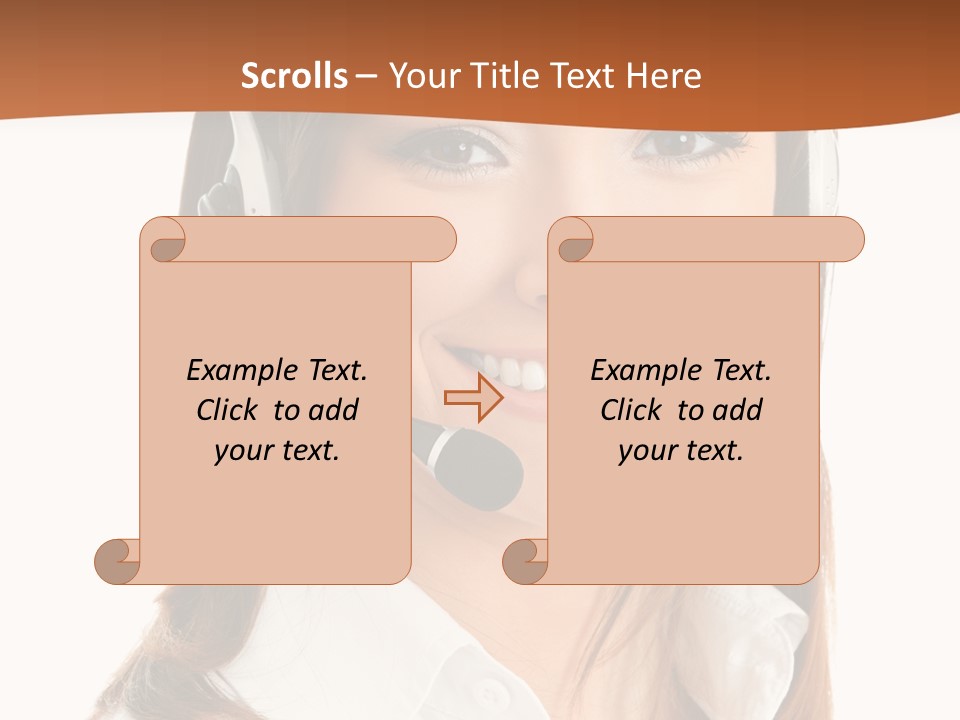 Smile Communication Headset PowerPoint Template