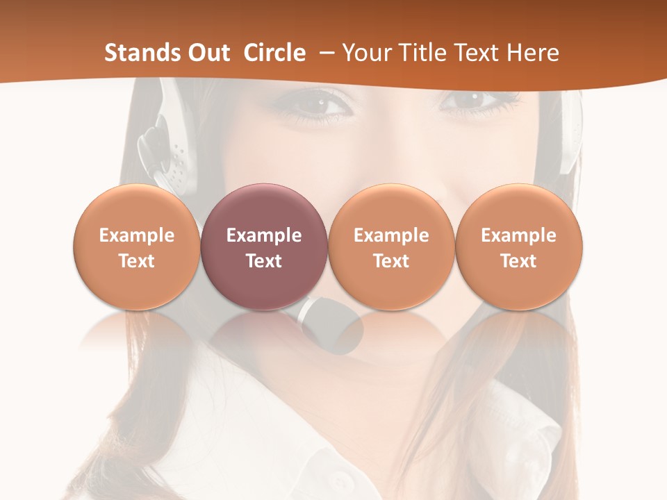 Smile Communication Headset PowerPoint Template