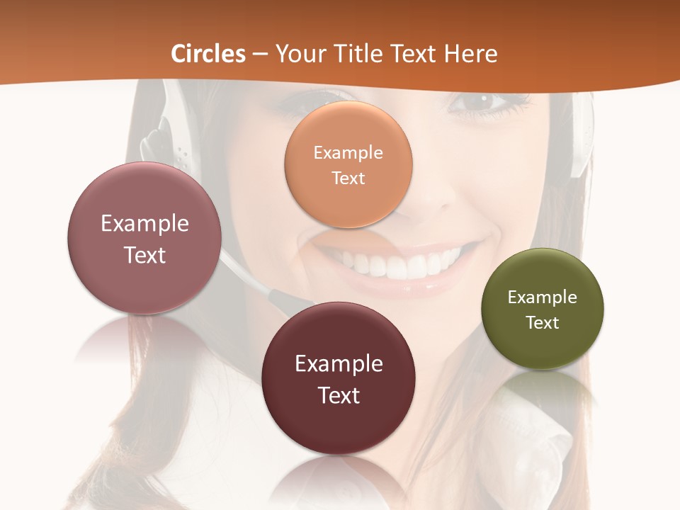 Smile Communication Headset PowerPoint Template