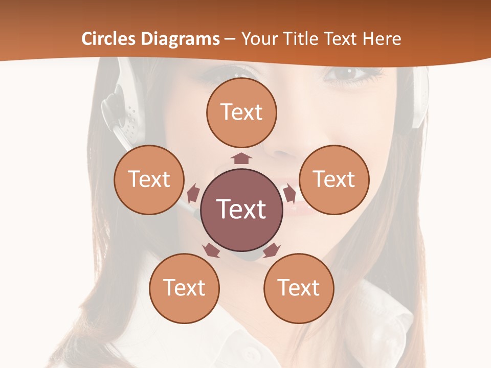 Smile Communication Headset PowerPoint Template