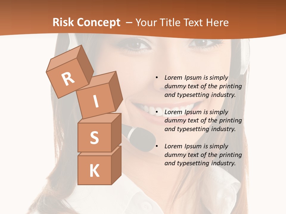 Smile Communication Headset PowerPoint Template