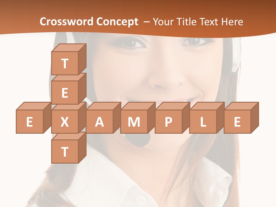 Smile Communication Headset PowerPoint Template