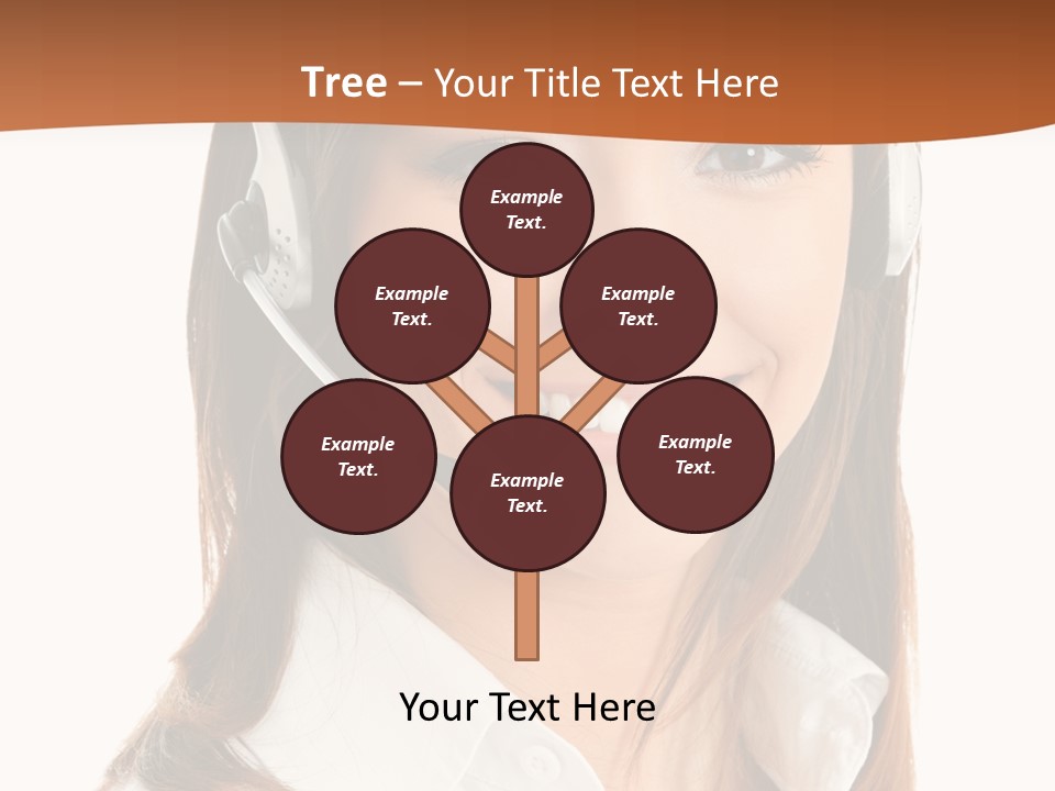 Smile Communication Headset PowerPoint Template