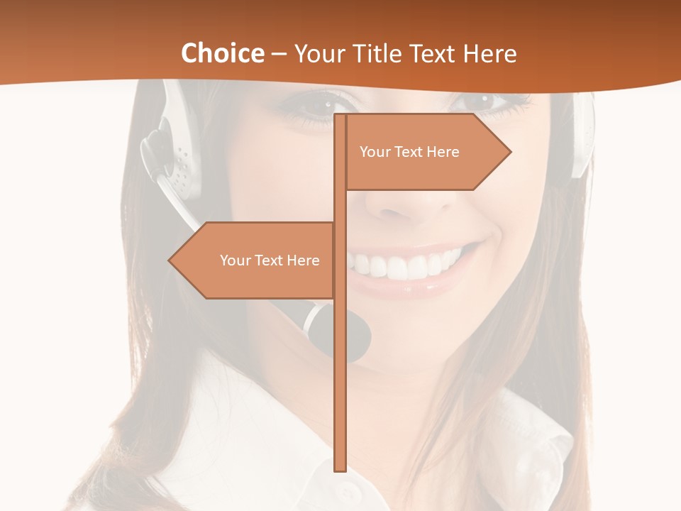 Smile Communication Headset PowerPoint Template