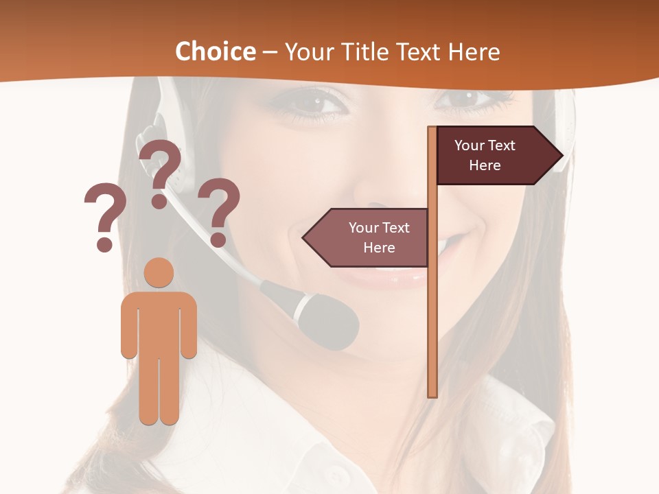 Smile Communication Headset PowerPoint Template