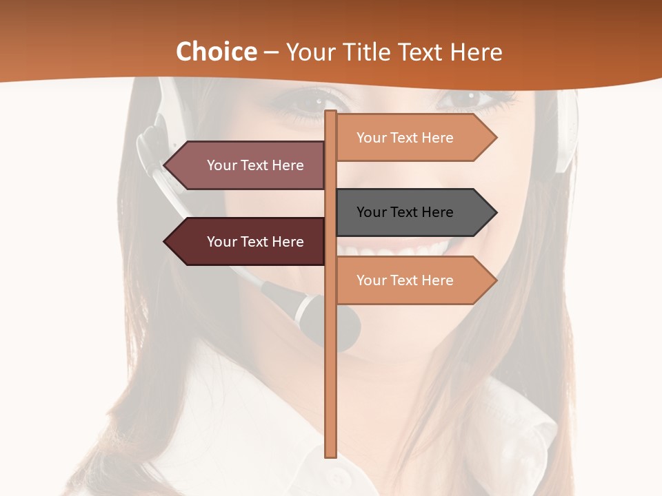 Smile Communication Headset PowerPoint Template