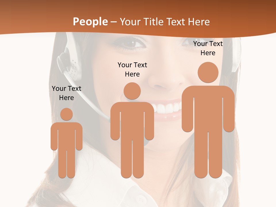 Smile Communication Headset PowerPoint Template
