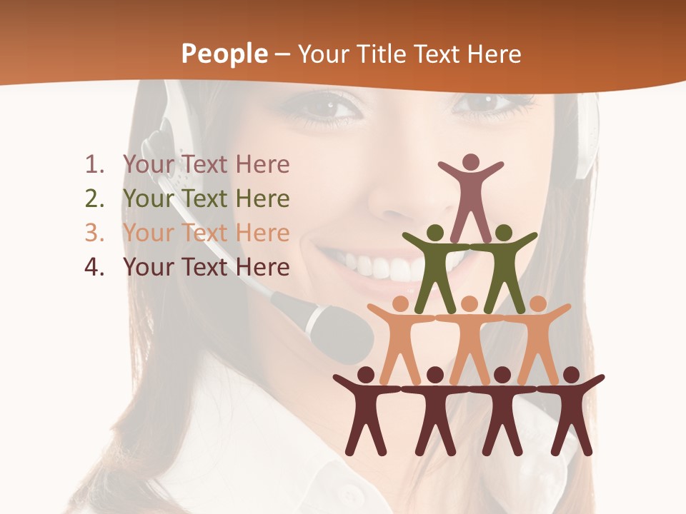 Smile Communication Headset PowerPoint Template