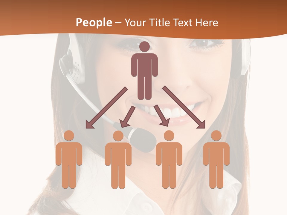 Smile Communication Headset PowerPoint Template