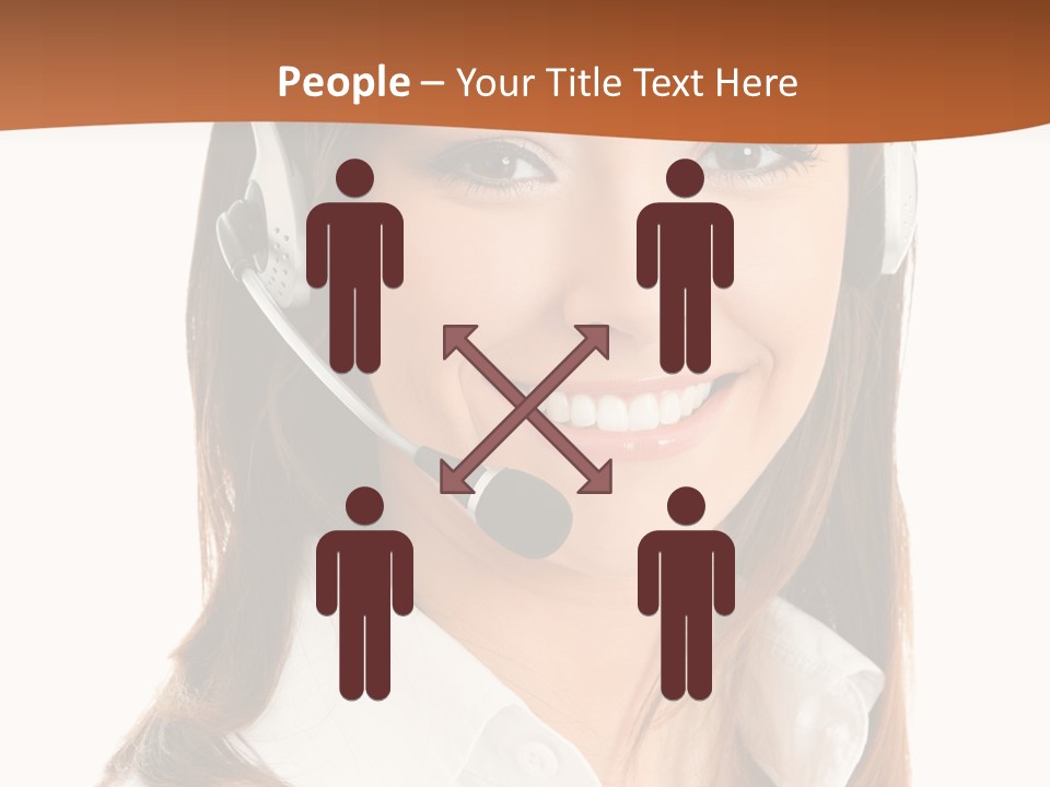 Smile Communication Headset PowerPoint Template