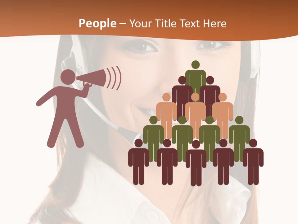 Smile Communication Headset PowerPoint Template