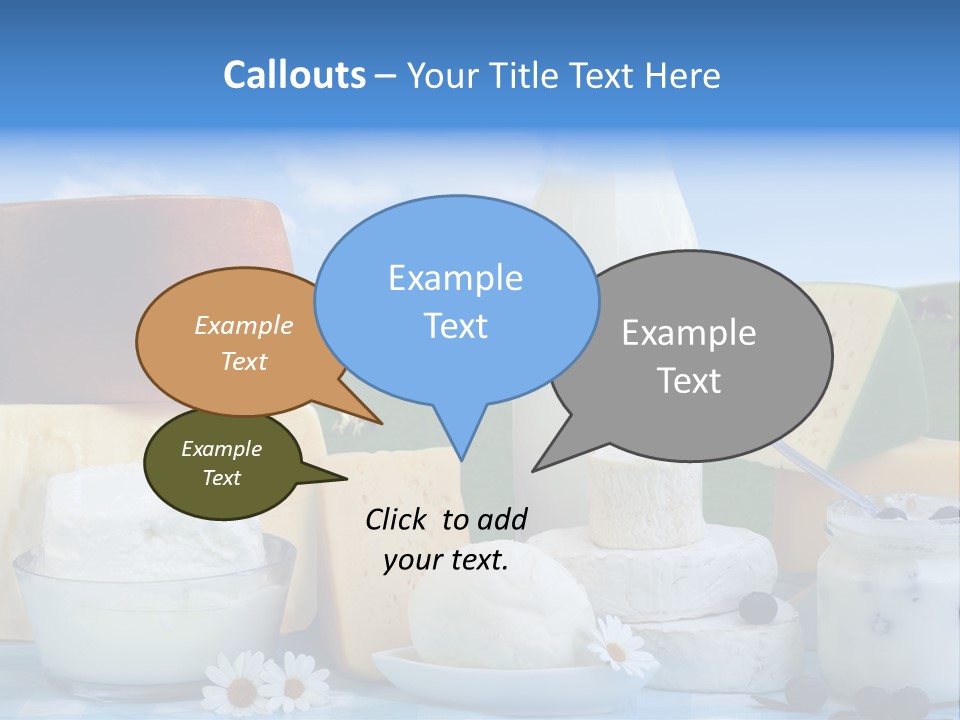 Nahrumgsmittel Milch Luft PowerPoint Template