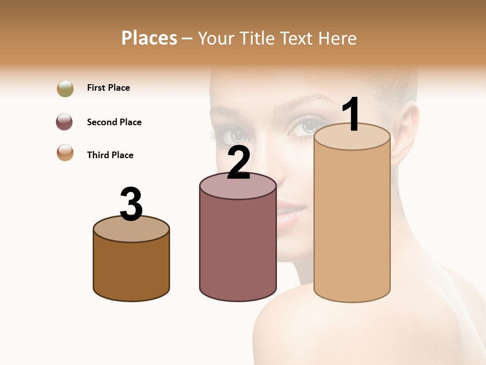 Front View Girl Skin PowerPoint Template