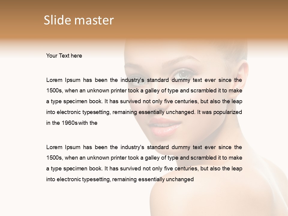 Front View Girl Skin PowerPoint Template