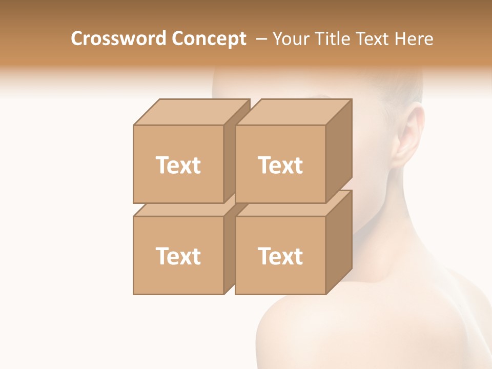 Front View Girl Skin PowerPoint Template