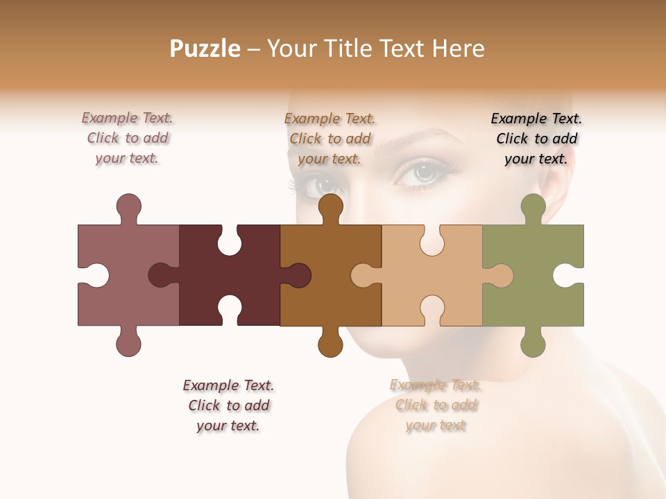 Front View Girl Skin PowerPoint Template